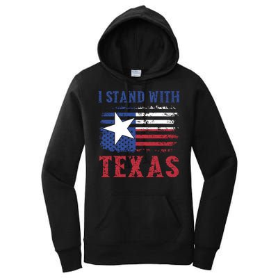 I Stand With Texas Flag Usa State Of Texas Women's Pullover Hoodie