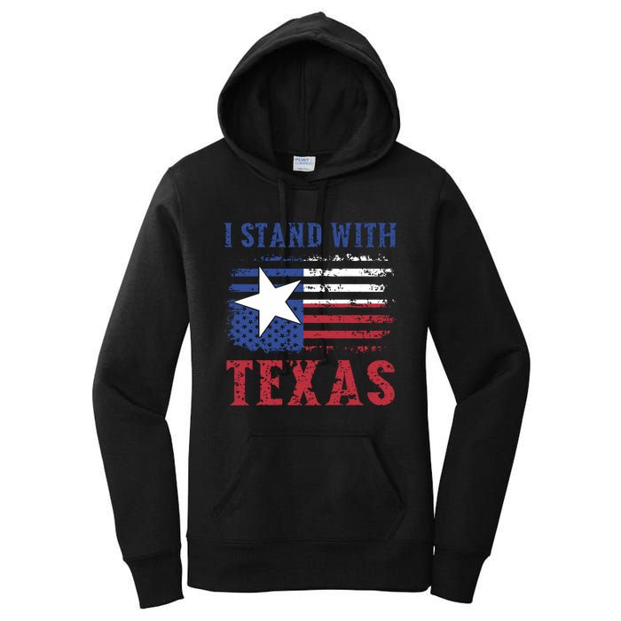 I Stand With Texas Flag Usa State Of Texas Women's Pullover Hoodie