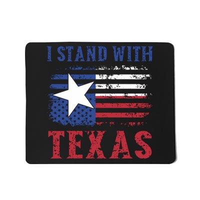 I Stand With Texas Flag Usa State Of Texas Mousepad