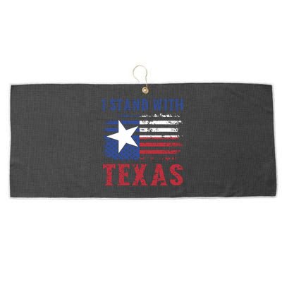 I Stand With Texas Flag Usa State Of Texas Large Microfiber Waffle Golf Towel