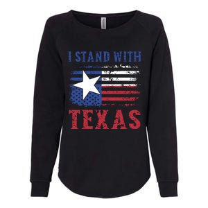 I Stand With Texas Flag Usa State Of Texas Womens California Wash Sweatshirt