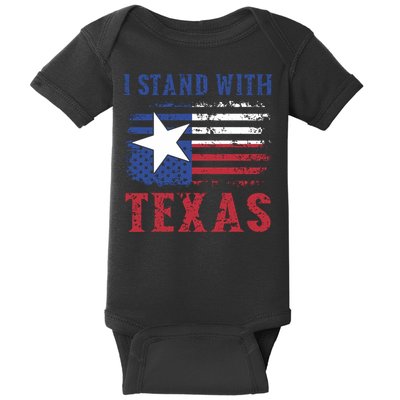 I Stand With Texas Flag Usa State Of Texas Baby Bodysuit