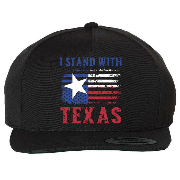 I Stand With Texas Flag Usa State Of Texas Wool Snapback Cap