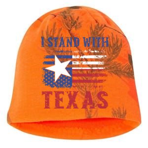 I Stand With Texas Flag Usa State Of Texas Kati - Camo Knit Beanie