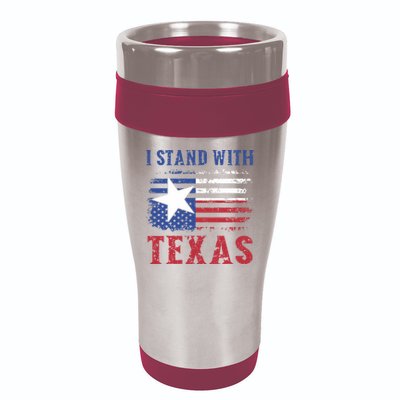 I Stand With Texas Flag Usa State Of Texas 16oz Travel Tumbler