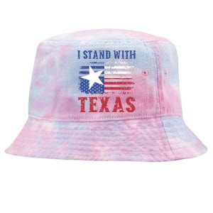 I Stand With Texas Flag Usa State Of Texas Tie-Dyed Bucket Hat