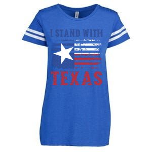 I Stand With Texas Flag Usa State Of Texas Enza Ladies Jersey Football T-Shirt