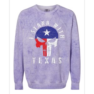 I Stand With Texas Colorblast Crewneck Sweatshirt