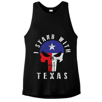 I Stand With Texas Ladies PosiCharge Tri-Blend Wicking Tank