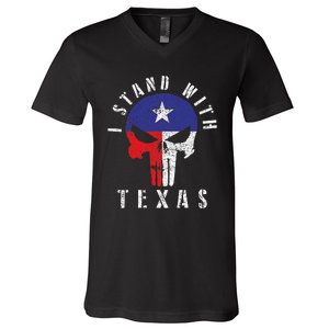 I Stand With Texas V-Neck T-Shirt