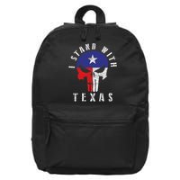 I Stand With Texas 16 in Basic Backpack