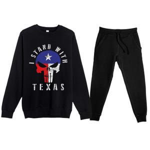 I Stand With Texas Premium Crewneck Sweatsuit Set