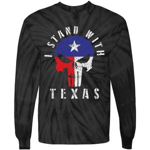 I Stand With Texas Tie-Dye Long Sleeve Shirt