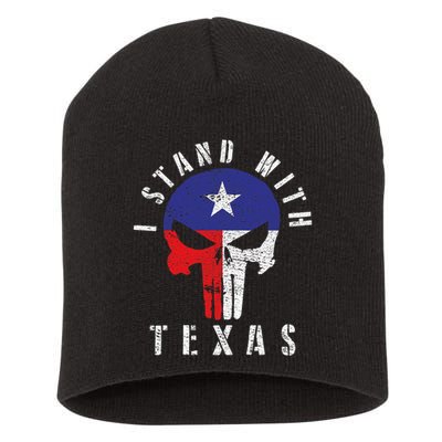 I Stand With Texas Short Acrylic Beanie