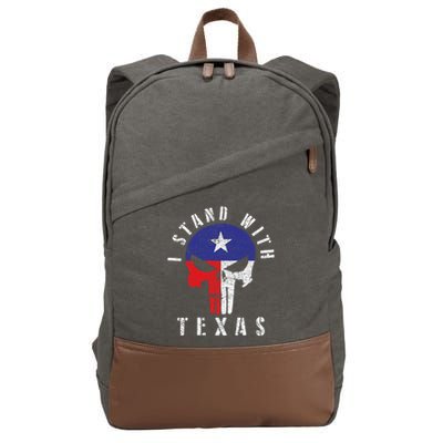 I Stand With Texas Cotton Canvas Backpack