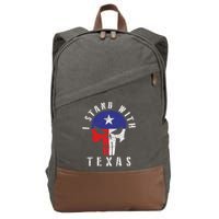 I Stand With Texas Cotton Canvas Backpack