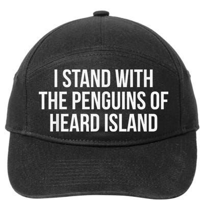 I Stand With The Penguins Funny Political Injustice Tariffs 7-Panel Snapback Hat