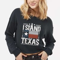 I Stand With Texas Scotus Cropped Pullover Crew