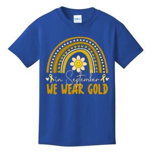 In September We Wear Gold Childhood Cancer Awareness Kids T-Shirt