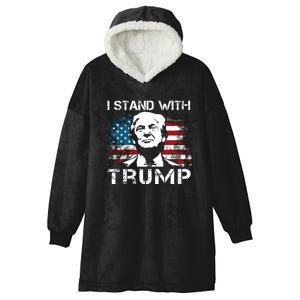 I Stand With Trump Pro Trump Supporter Free Trump Hooded Wearable Blanket