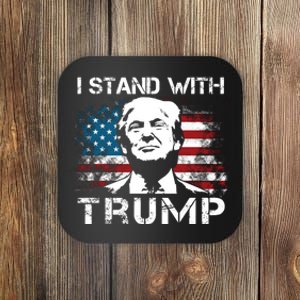 I Stand With Trump Pro Trump Supporter Free Trump Coaster