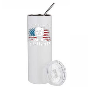 I Stand With Trump Pro Trump Supporter Free Trump Stainless Steel Tumbler