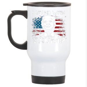 I Stand With Trump Pro Trump Supporter Free Trump Stainless Steel Travel Mug