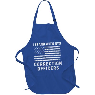 I Stand With Nys Correction Officers Stand With Nys Co Full-Length Apron With Pockets