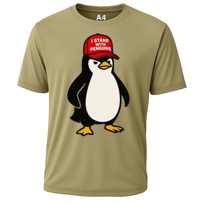 I Stand With Penguin Resist Penguins Protest Against Cooling Performance Crew T-Shirt