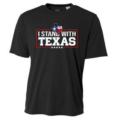 I Stand With Texas Flag Barbed Wire Cooling Performance Crew T-Shirt