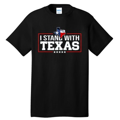 I Stand With Texas Flag Barbed Wire Tall T-Shirt