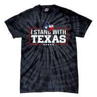 I Stand With Texas Flag Barbed Wire Tie-Dye T-Shirt