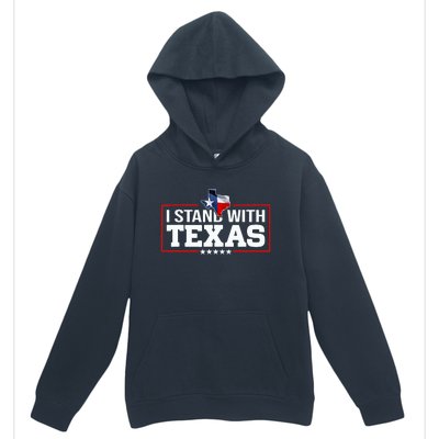 I Stand With Texas Flag Barbed Wire Urban Pullover Hoodie