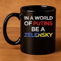 I Stand With Ukraine In A World Of Putins Be A Zelensky 11oz C Handle Ceramic Mug