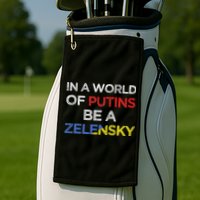 I Stand With Ukraine In A World Of Putins Be A Zelensky Golf Towel