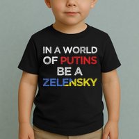 I Stand With Ukraine In A World Of Putins Be A Zelensky Toddler T-Shirt