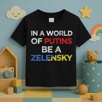 I Stand With Ukraine In A World Of Putins Be A Zelensky Toddler T-Shirt
