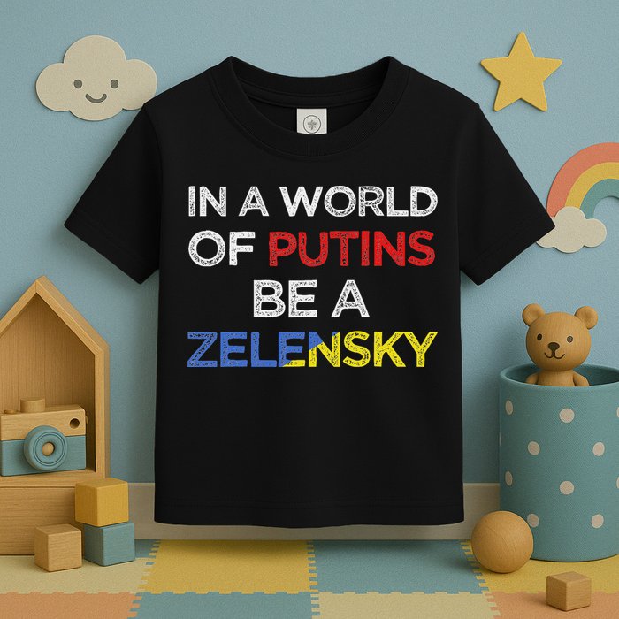 I Stand With Ukraine In A World Of Putins Be A Zelensky Toddler T-Shirt