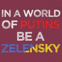 I Stand With Ukraine In A World Of Putins Be A Zelensky 16oz Travel Tumbler