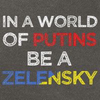 I Stand With Ukraine In A World Of Putins Be A Zelensky Cotton Canvas Backpack
