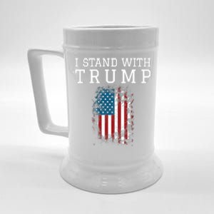 I Stand With Trump Pro Trump Supporter Free Trump Beer Stein