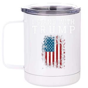 I Stand With Trump Pro Trump Supporter Free Trump 12 oz Stainless Steel Tumbler Cup