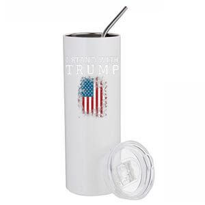 I Stand With Trump Pro Trump Supporter Free Trump Stainless Steel Tumbler