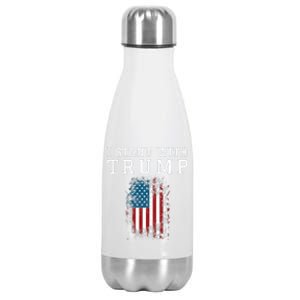 I Stand With Trump Pro Trump Supporter Free Trump Stainless Steel Insulated Water Bottle