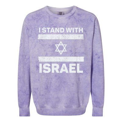 I Stand With Israel My Support Israel Flag Pride Colorblast Crewneck Sweatshirt