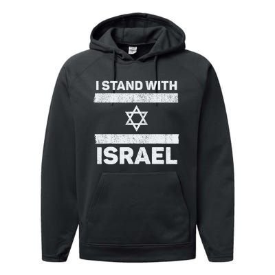 I Stand With Israel My Support Israel Flag Pride Performance Fleece Hoodie