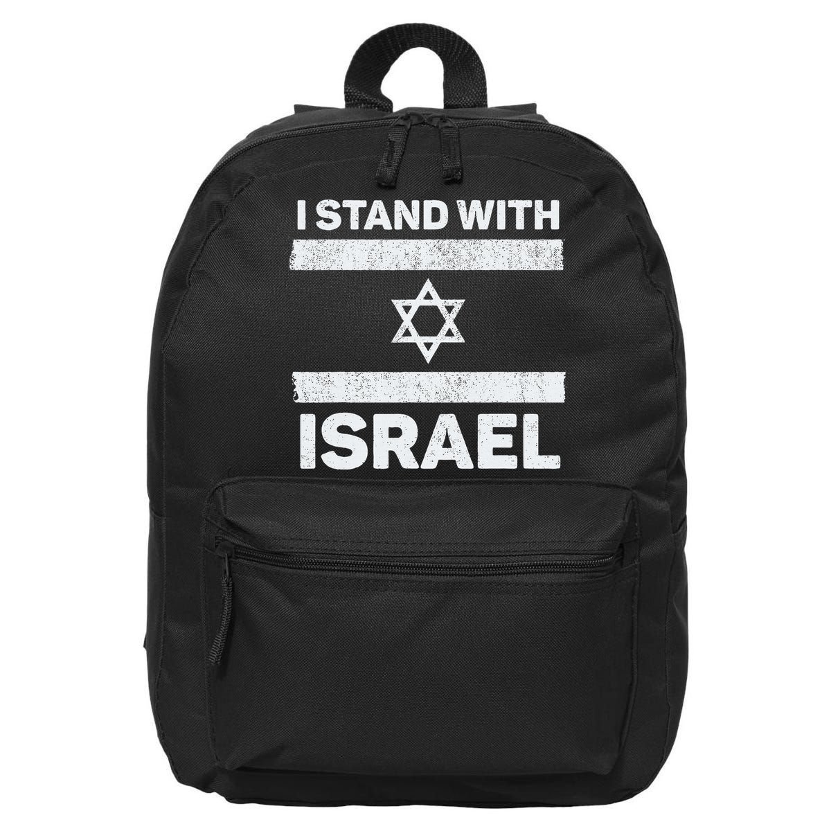 I Stand With Israel My Support Israel Flag Pride 16 in Basic Backpack