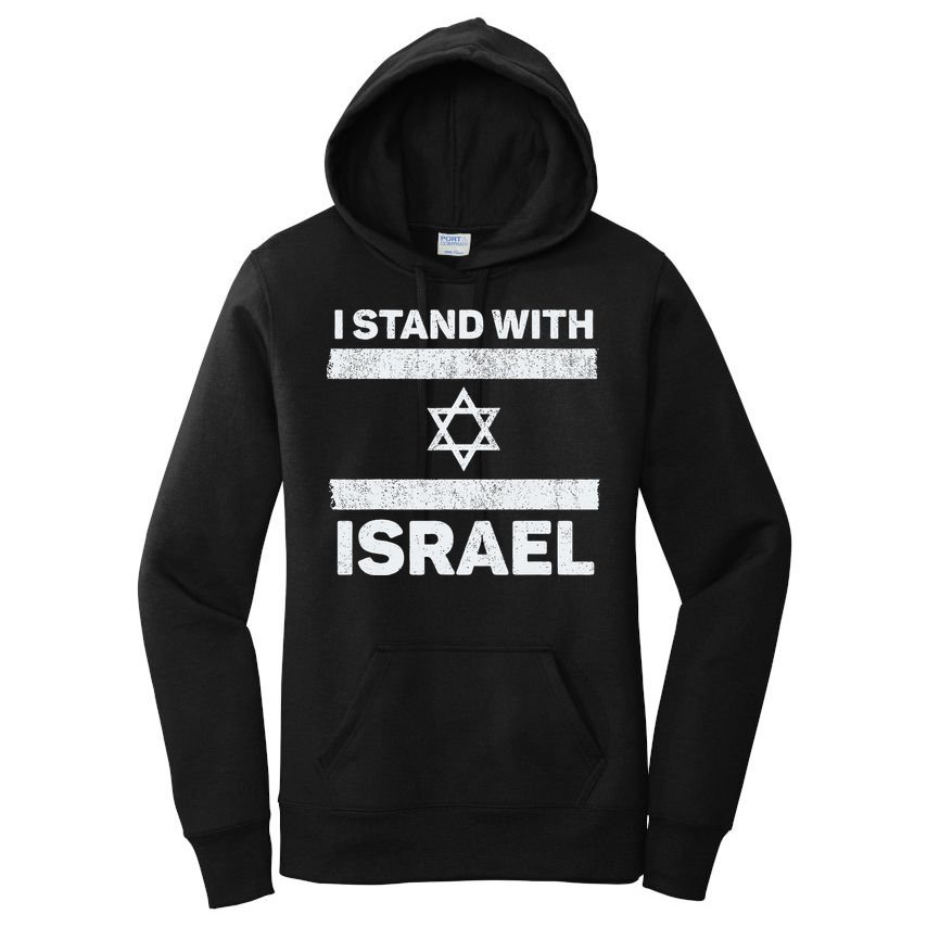 I Stand With Israel My Support Israel Flag Pride Women's Pullover Hoodie