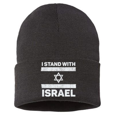 I Stand With Israel My Support Israel Flag Pride Sustainable Knit Beanie
