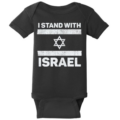 I Stand With Israel My Support Israel Flag Pride Baby Bodysuit
